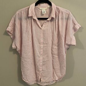 Comfy H&M striped short sleeve button down